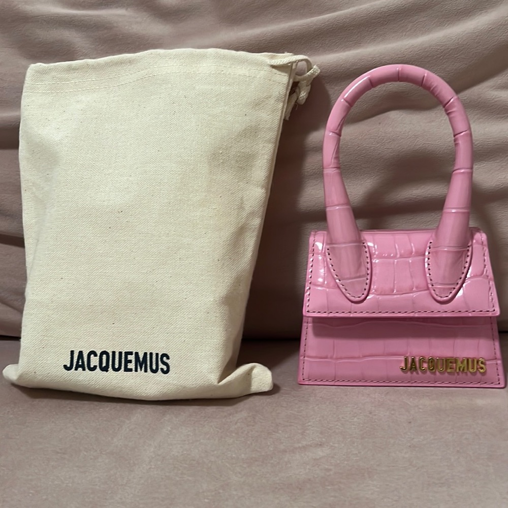 Jacquemus Pink Le Raphia 'Le Chiquito' Bag
